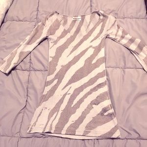 Michael Stars Gold Zebra print Top